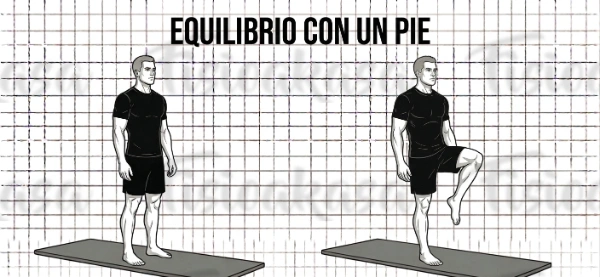 equilibrio levantar pie
